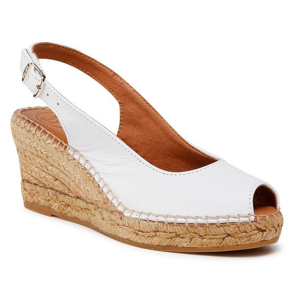 Espadryle Toni Pons. Białe klapki damskie Toni Pons, bez wzorów, bez obcasa, bez zapięcia. Za 259.99 zł.