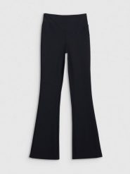 4F Legginsy z prążkowanej dzianiny damskie - czarne XS. Czarne legginsy damskie 4f, s, bez wzorów, z dzianiny, z podwyższonym stanem, długie. W wyprzedaży za 99.99 zł.