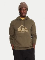 Quiksilver Bluza Comp Logo EQYFT05053 Zielony Regular Fit. Zielone bluzy męskie Quiksilver, m, bez wzorów, z bawełny, bez kaptura. Za 269.99 zł.