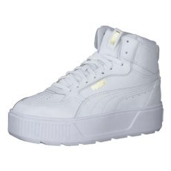 Buty do chodzenia damskie Puma Karmen Rebelle. Białe obuwie sportowe damskie Puma, bez wzorów, z gumy, trekkingowe. Za 485.00 zł.