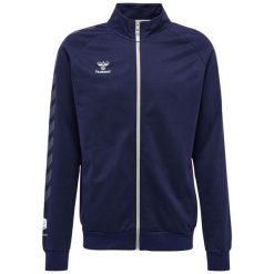 Zapinana na zamek bawełniana bluza dresowa Hummel Move Grid. Niebieskie bluzy męskie Hummel, bez wzorów, z bawełny, bez kaptura. W wyprzedaży za 230.00 zł.
