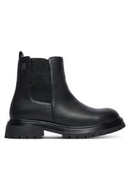 Tommy Hilfiger Botki Chelsea Boot T3A5-34152-1355 D Czarny. Czarne botki dziewczęce Tommy Hilfiger, ze skóry, bez zapięcia. Za 399.99 zł.