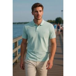 Koszulka polo BOSS Passenger niebieski (50507803-474). Niebieskie koszulki polo męskie Boss, m, bez wzorów, sportowe, bez ramiączek. Za 279.00 zł.