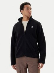 Adidas Polar Trefoil Essentials Teddy JV7676 Czarny Loose Fit. Czarne bluzy męskie Adidas, m, bez wzorów, z polaru, bez kaptura. Za 368.99 zł.