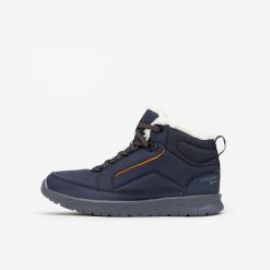 Buty turystyczne damskie Quechua SH100 Mid wodoodporne. Niebieskie obuwie sportowe damskie QUECHUA, bez wzorów, trekkingowe. Za 149.99 zł.