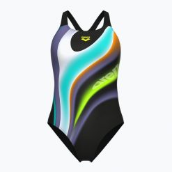 Strój pływacki jednoczęściowy damski arena Water Fluids Swim Pro Back. Czarne kostiumy jednoczęściowe damskie Arena, l, bez wzorów, sportowe, do pływania. Za 199.99 zł.