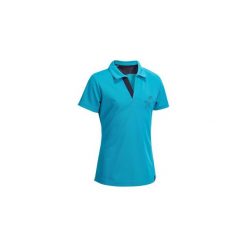 Koszulka polo PL500 Mesh turku. Niebieskie koszulki polo męskie FOUGANZA, z meshu, z krótkim rękawem. W wyprzedaży za 34.99 zł.