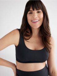 Góra od bikini z ochroną UV - czarny. Czarne bikini damskie Reserved, l, bez wzorów. W wyprzedaży za 29.99 zł.