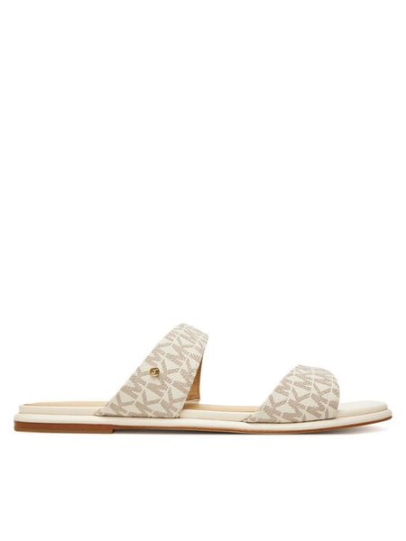 MICHAEL Michael Kors Klapki Jaida 40S5JDFS1B Écru. Białe klapki damskie MICHAEL Michael Kors, bez wzorów, ze skóry, bez obcasa. Za 328.99 zł.
