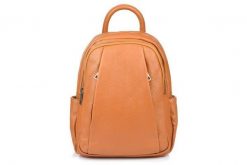Camel Włoski Plecak Skórzany A4 damski dużo kieszeni C79. Brązowe plecaki damskie bez wzorów. Za 319.90 zł.