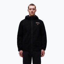 Bluza męska Napapijri T-Tynik Full Zip Hooded. Czarne bluzy męskie Napapijri, m, bez wzorów, bez kaptura. W wyprzedaży za 567.05 zł.