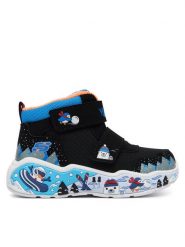 Skechers Śniegowce Play Scene - Frosty Pals 407319N/BKMT Czarny. Czarne buty zimowe chłopięce Skechers, bez wzorów, ze skóry, bez zapięcia. Za 199.99 zł.