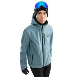 Męska kurtka snowboardowa Sporty zimowe Siroko W2 Beluga. Niebieskie kurtki męskie SIROKO, na zimę, l, bez wzorów, z softshellu, sportowe, bez kaptura. Za 844.00 zł.