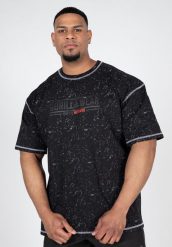Saginaw Duże rozmiary Koszulka - Washed Czarny. Czarne koszulki sportowe męskie GORILLA WEAR, m, bez wzorów, z bawełny, bez kołnierzyka, bez ramiączek, na fitness i siłownię. Za 229.00 zł.