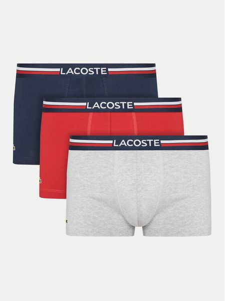 Lacoste Komplet bokserek 5H2390 Kolorowy. Bokserki męskie Lacoste, m, bez wzorów, z bawełny. Za 179.99 zł.