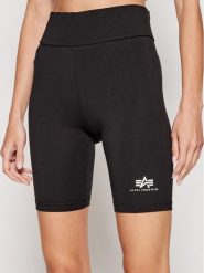 Alpha Industries Kolarki Basic Bike 116052 Czarny Slim Fit. Czarne szorty sportowe damskie Alpha Industries, xs, bez wzorów, z bawełny, sportowe. Za 79.99 zł.