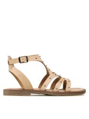 Nelli Blu Sandały CS1260-42 Beżowy. Brązowe sandały dziewczęce Nelli Blu, ze skóry, bez zapięcia. Za 119.99 zł.