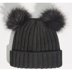 Czapka z pomponami - Czarny. Czarne czapki i kapelusze damskie Sinsay. Za 24.99 zł.
