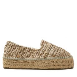Espadryle Manebi. Brązowe espadryle damskie Manebi, bez wzorów, bez obcasa, bez zapięcia. Za 409.99 zł.