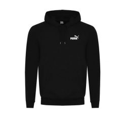 Bluza Z Kapturem Męska Logo Essentials. Czarne bluzy męskie Puma, m, bez wzorów, z kapturem. Za 89.61 zł.