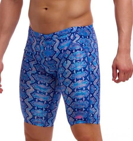 Spodenki do pływania Jammery Funky Trunks Blue Viper. Niebieskie kąpielówki męskie FUNKY TRUNKS, m, bez wzorów, z elastanu, do pływania. Za 219.00 zł.
