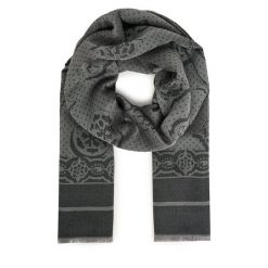 Chusta Guess. Szare szaliki i chusty damskie Guess, z aplikacjami. Za 189.99 zł.