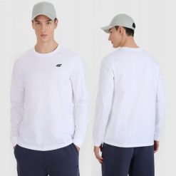 LONGSLEEVE MĘSKI 4F KOSZULKA BLUZKA Z DŁUGIM RĘKAWEM TLONM432 3XL. Białe koszulki sportowe męskie 4f, m, bez wzorów, z bawełny, bez kołnierzyka, bez ramiączek, na fitness i siłownię. Za 69.99 zł.