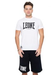 Męska koszulka bokserska z krótkim rękawem. Białe koszulki sportowe męskie LEONE 1947 APPAREL, m, bez wzorów, bez kołnierzyka, bez ramiączek, na fitness i siłownię. Za 176.82 zł.