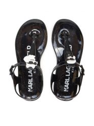Karl Lagerfeld Kids Sandały Z30370 M Czarny. Czarne sandały dziewczęce Karl Lagerfeld Kids, z tworzywa sztucznego, bez zapięcia. Za 139.99 zł.