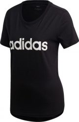 Adidas Koszulka damska Essentials Linear Slim Tee czarna r. XS (DP2361). Czarne t-shirty damskie Adidas, xs, bez wzorów, bez kołnierzyka. Za 64.00 zł.