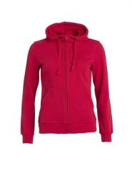 Clique Basic Hoody Full Zip Women – bluza z kapturem na zamek, czerwony – red. Czerwone bluzy damskie CLIQUE, xl, bez wzorów, z bawełny, z kapturem. Za 187.33 zł.