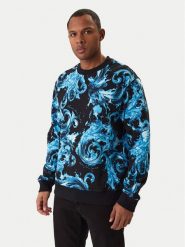 Versace Jeans Couture Bluza 80GAI3R0 FS196 Niebieski Regular Fit. Niebieskie bluzy męskie Versace Jeans Couture, m, bez wzorów, z bawełny, bez kaptura. Za 1,249.00 zł.