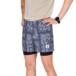 Krótka 2 w 1 Saysky Pace 5". Niebieskie szorty męskie SAYSKY, na lato, m, bez wzorów. Za 336.10 zł.