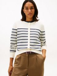 Tommy Hilfiger Kardigan Kobiety biały|niebieski, XL. Białe kardigany damskie Tommy Hilfiger, xl, bez wzorów, z bawełny. Za 429.95 zł.