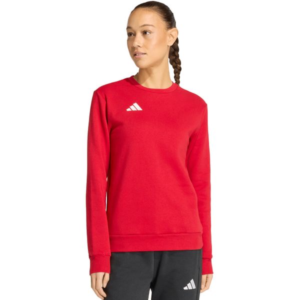 Bluza damska adidas Entrada 26 Sweat Top. Czerwone bluzy damskie Adidas, l, bez wzorów, z bawełny, bez kaptura. Za 134.99 zł.