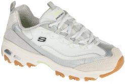 Buty sportowe Sneakersy damskie, D'Lites - Dazzling Shine. Białe obuwie sportowe damskie Skechers, bez wzorów, z materiału, trekkingowe. Za 279.99 zł.