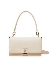 Tommy Hilfiger Torebka Th Her Med Crossover AW0AW17216 Beżowy. Brązowe torebki do ręki damskie Tommy Hilfiger, bez wzorów, ze skóry, bez dodatków. Za 429.99 zł.