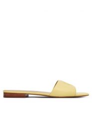 LAUREN RALPH LAUREN Klapki 802959143012 Żółty. Żółte klapki damskie Lauren Ralph Lauren, bez wzorów, ze skóry, bez obcasa. Za 589.99 zł.