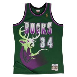 Koszulka NBA Milwaukee Bucks Ray Allen. Fioletowe koszulki sportowe męskie Mitchell & Ness, m, bez wzorów, z tkaniny, bez kołnierzyka, bez ramiączek, do koszykówki. Za 517.00 zł.