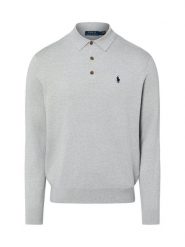 Polo Ralph Lauren Męska koszulka polo Mężczyźni Bawełna szary marmurkowy, XL. Szare koszulki polo męskie Polo Ralph Lauren, m, bez wzorów, z bawełny, sportowe, bez ramiączek. Za 859.95 zł.