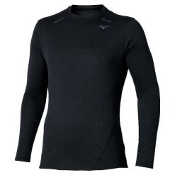 Koszulka termoaktywna Mizuno Thermal Charge. Czarne koszulki sportowe męskie Mizuno, bez wzorów, bez kołnierzyka, bez ramiączek, do biegania. W wyprzedaży za 299.00 zł.