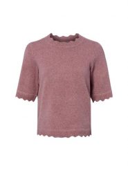 Vila bluzka z dzianiny Kobiety różowy, XL. Czerwone bluzki damskie Vila, xl, bez wzorów, z dzianiny, bez kołnierzyka, bez ramiączek. Za 159.95 zł.
