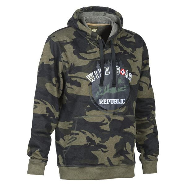 Bluza z kapturem PERCUSSION Wild Boar Republic. Brązowe bluzy męskie PERCUSSION, bez wzorów, z kapturem, outdoorowe. Za 229.50 zł.