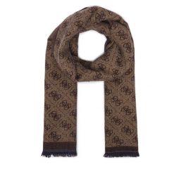 Szalik Guess. Brązowe szaliki i chusty damskie Guess, z aplikacjami. Za 234.99 zł.