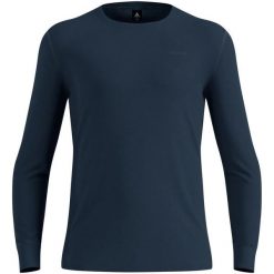 Bielizna termoaktywna z długim rękawem męska ODLO BL TOP crew neck l/s. Niebieskia bielizna termoaktywna męska Odlo, l, z materiału. Za 459.99 zł.