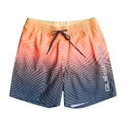 Szorty kąpielowe męskie Quiksilver Everyday Warped Logo Volley 17". Brązowe krótkie spodenki sportowe męskie Quiksilver, m, bez wzorów, z materiału, do pływania. Za 208.30 zł.