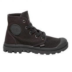 Buty do chodzenia damskie Palladium US Pampa. Czarne obuwie sportowe damskie Palladium, bez wzorów, z gumy, trekkingowe. Za 459.00 zł.