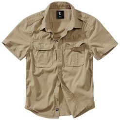 Koszula Brandit Vintage. Czarne koszule męskie Brandit, l, bez wzorów, z bawełny, eleganckie, bez kołnierzyka, bez ramiączek. Za 180.95 zł.