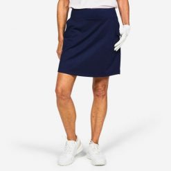 Spódnica ze spodenkami do golfa damska Inesis WW 500. Niebieskie obuwie sportowe damskie INESIS, bez wzorów, z elastanu, na golfa. Za 139.99 zł.