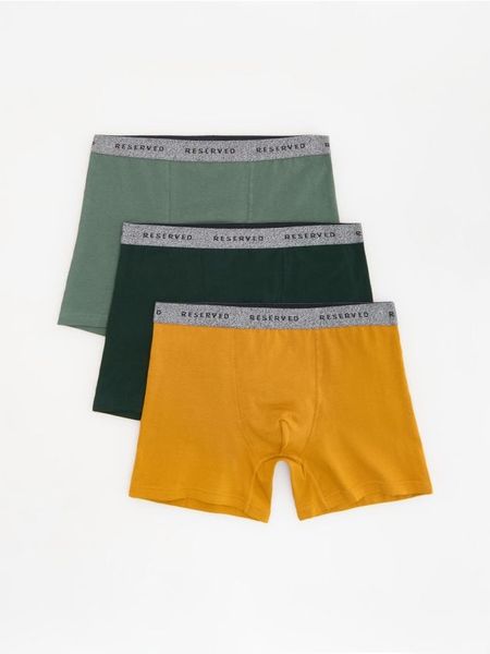 3 pack bokserek Long - żółty. Żółte bokserki męskie Reserved, l, bez wzorów. Za 69.99 zł.